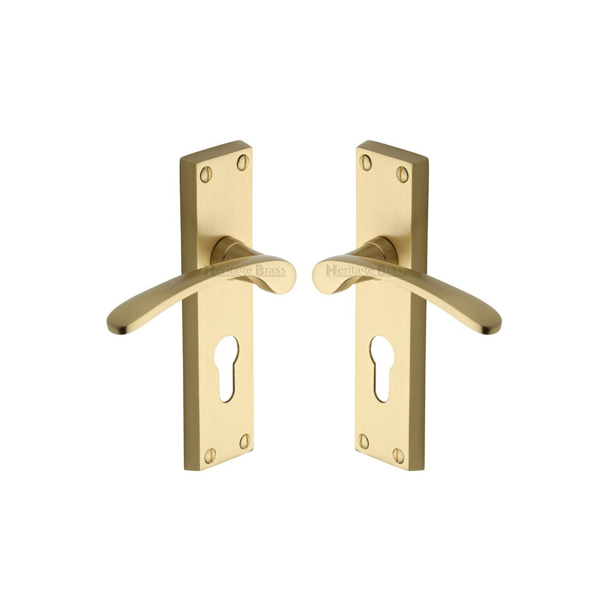 Sophia Door Handle on Plate by M Marcus - Heritage Brass