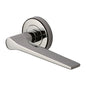 Gio Door Handle on Round Rose - Antique Brass