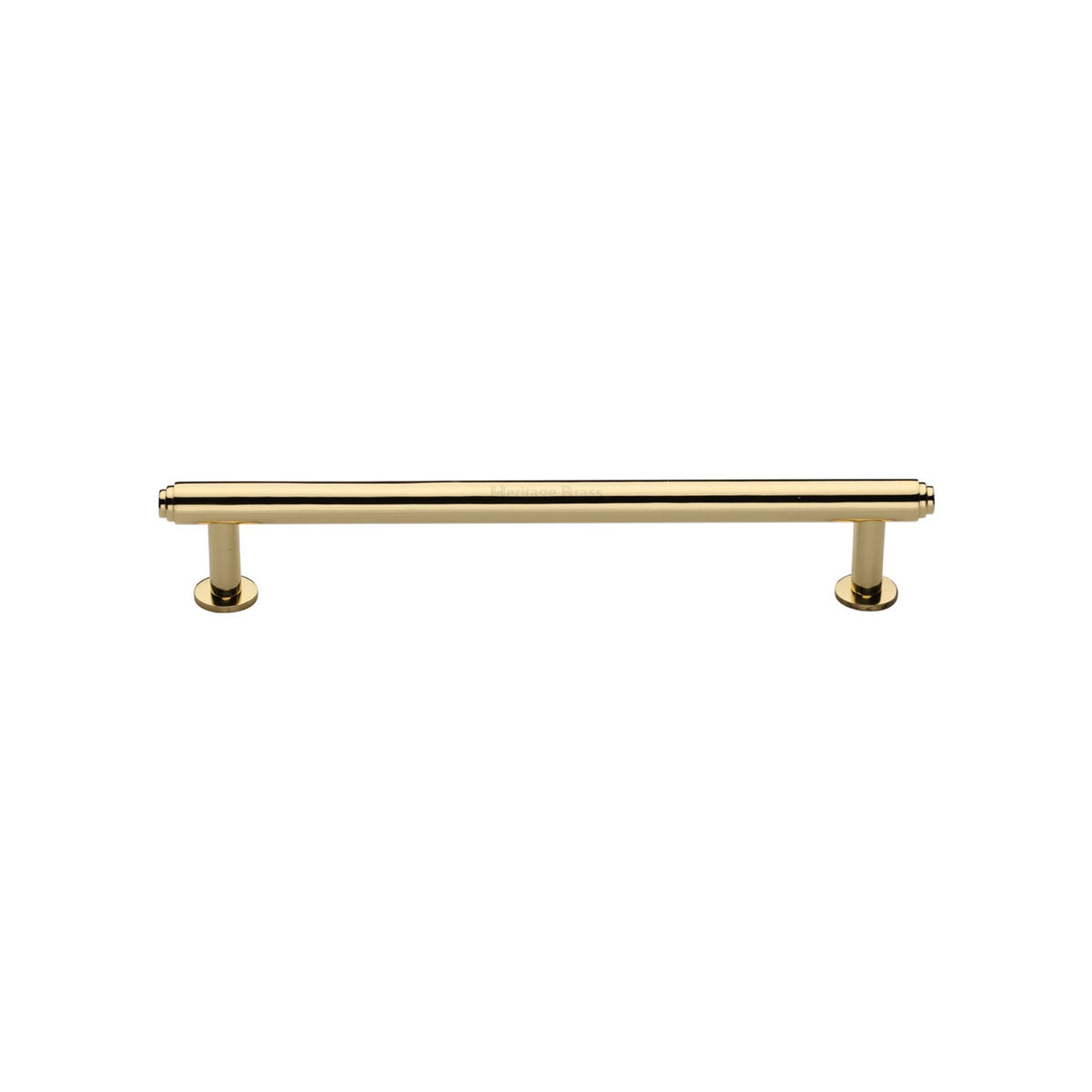 Step Cabinet Pull Handle with Rose by M Marcus - Heritage Brass