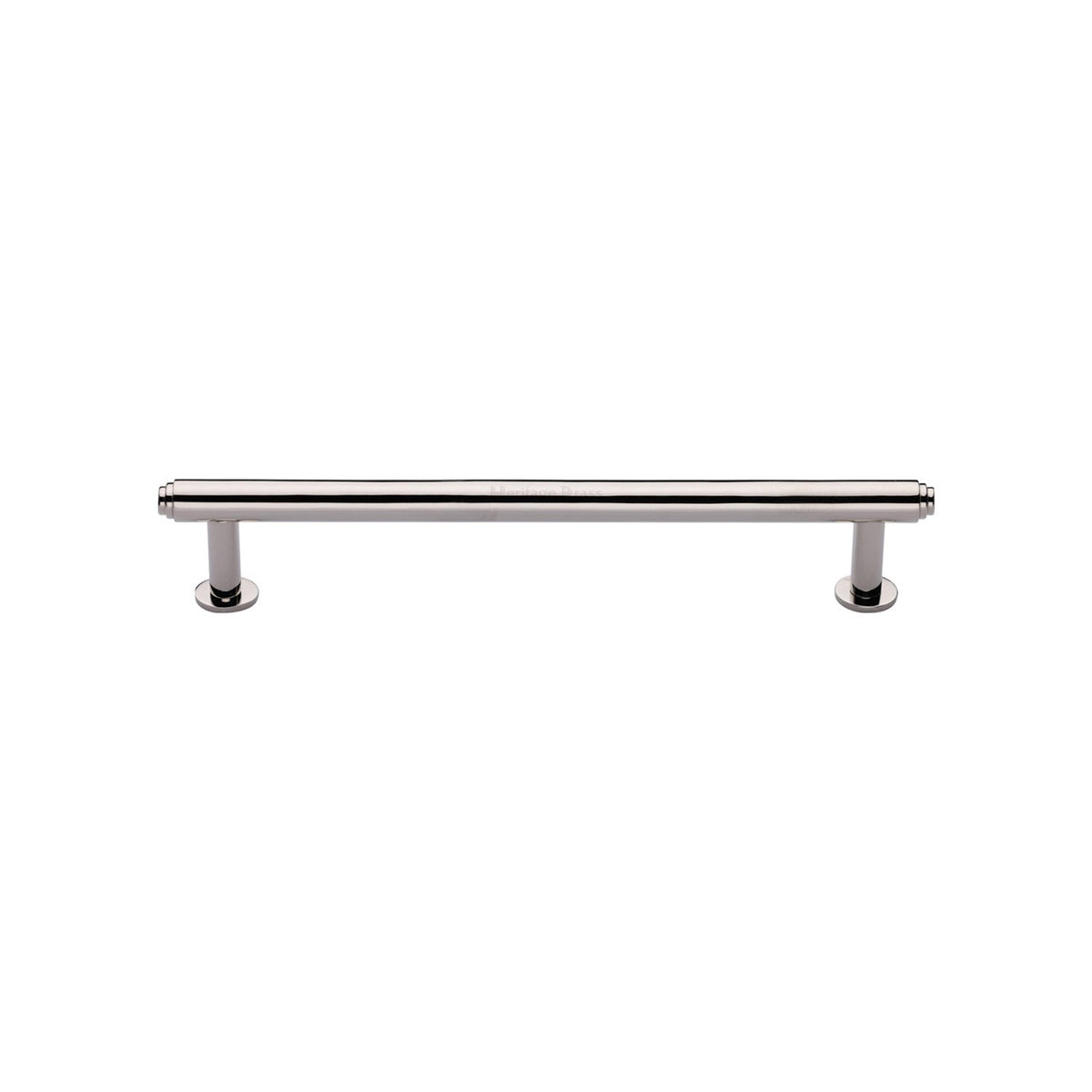 Step Cabinet Pull Handle with Rose by M Marcus - Heritage Brass