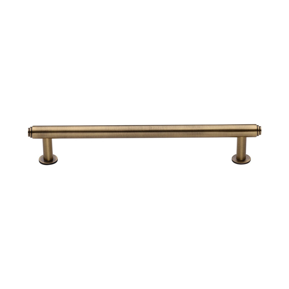 Step Cabinet Pull Handle with Rose by M Marcus - Heritage Brass