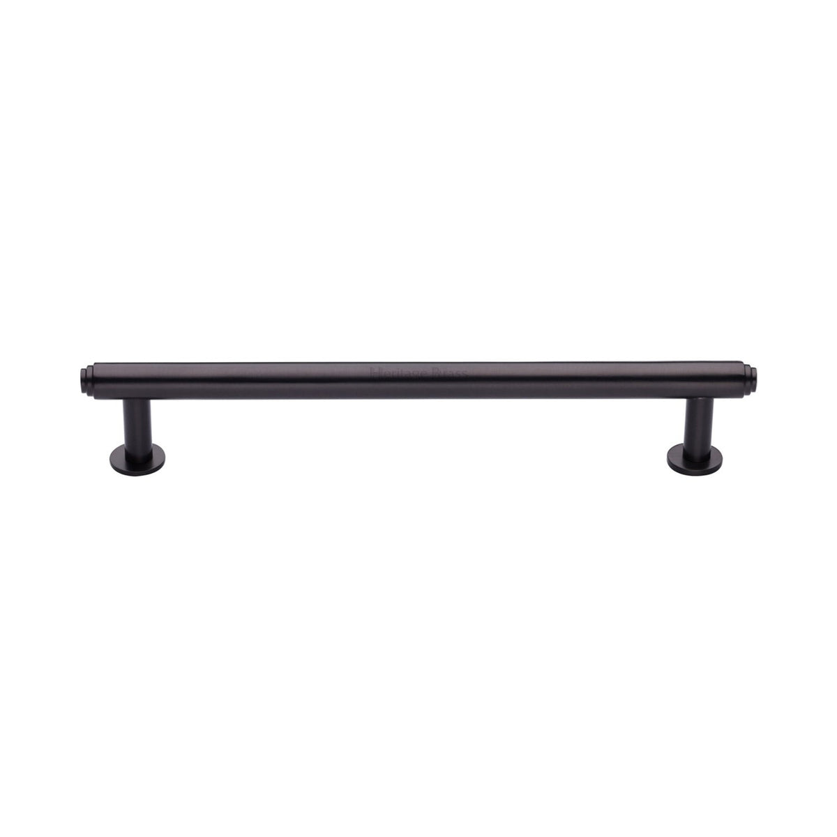 Step Cabinet Pull Handle with Rose by M Marcus - Heritage Brass
