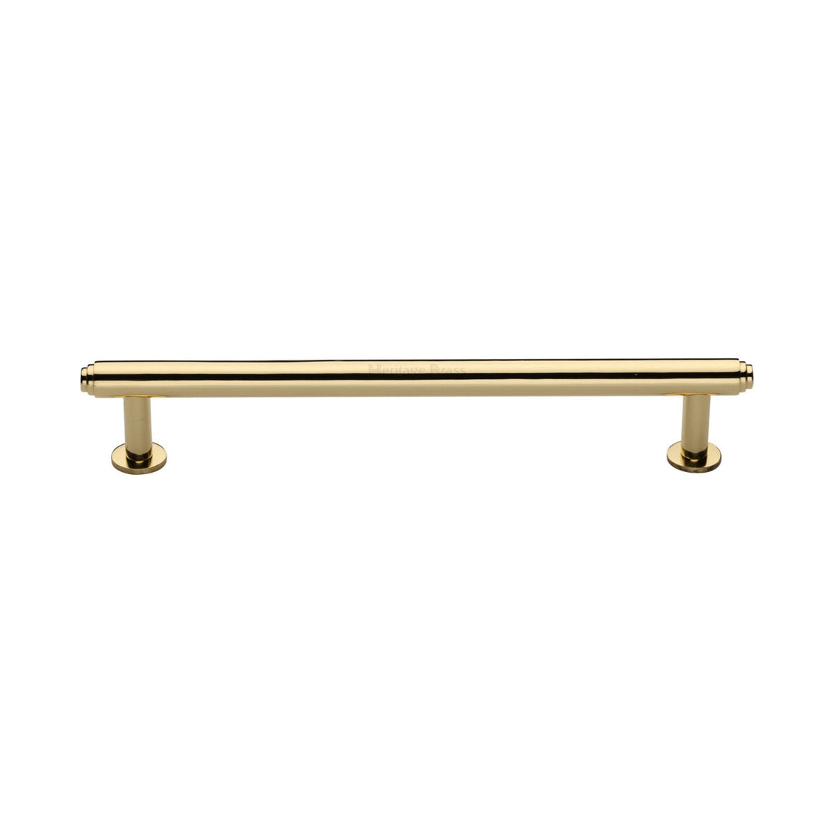 Step Cabinet Pull Handle with Rose by M Marcus - Heritage Brass