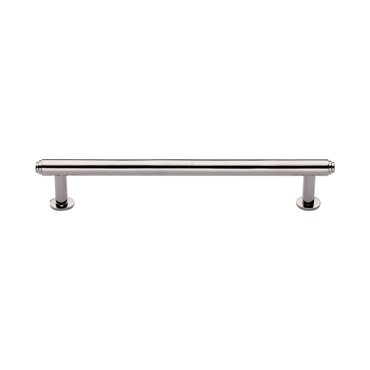 Step Cabinet Pull Handle with Rose by M Marcus - Heritage Brass