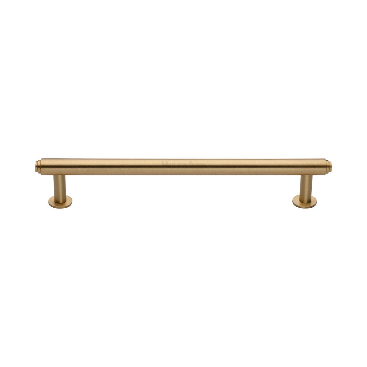 Step Cabinet Pull Handle with Rose by M Marcus - Heritage Brass