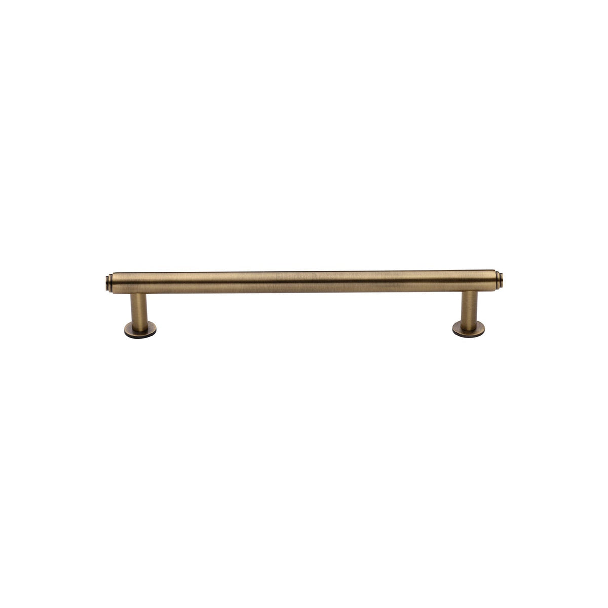 Step Cabinet Pull Handle with Rose by M Marcus - Heritage Brass