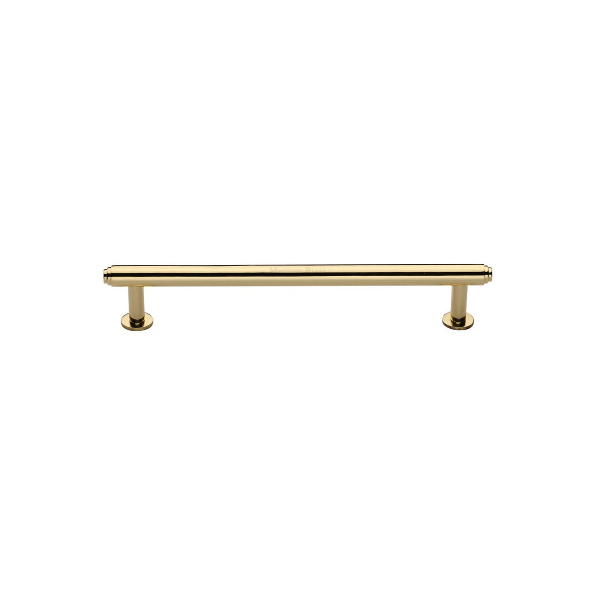 Step Cabinet Pull Handle with Rose by M Marcus - Heritage Brass