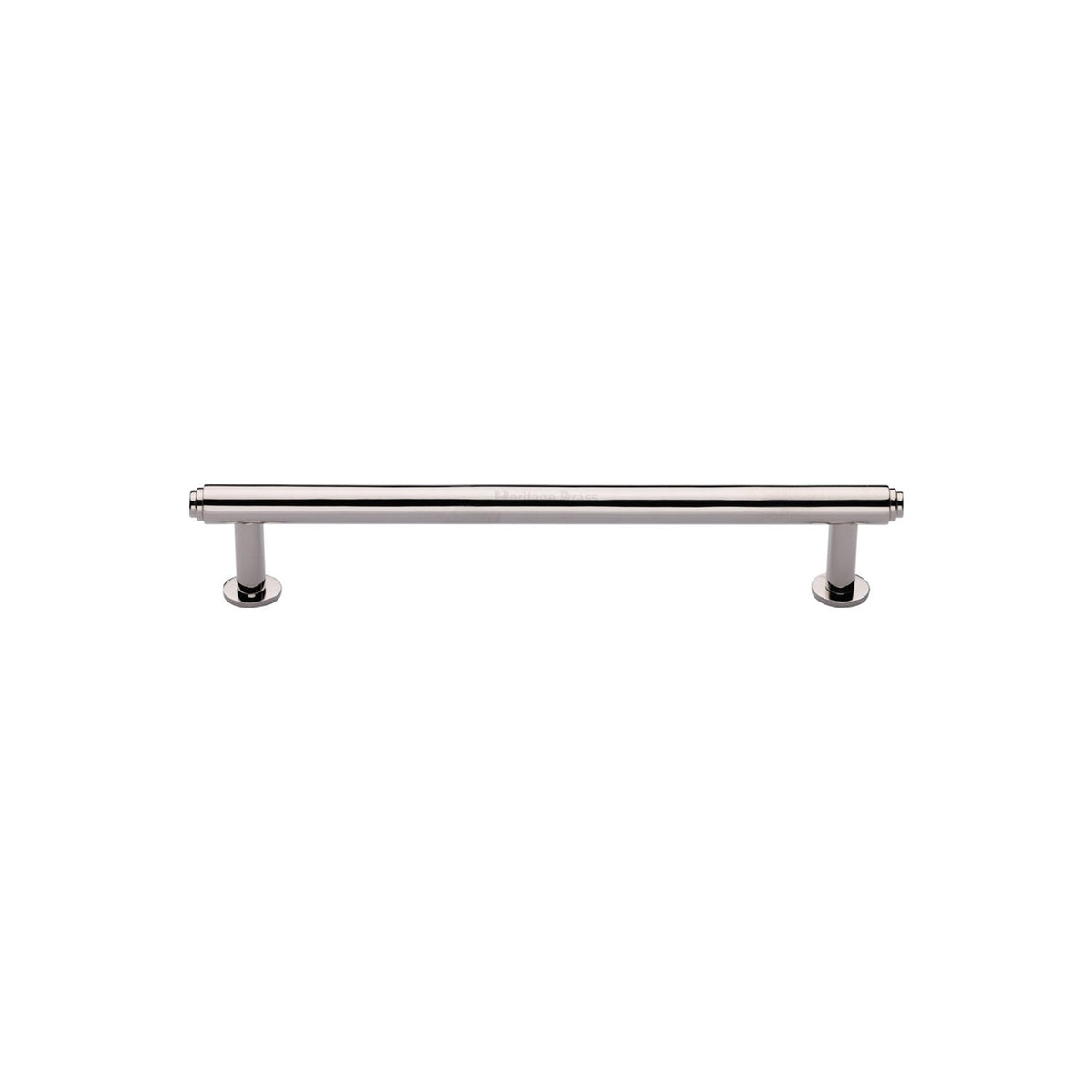 Step Cabinet Pull Handle with Rose by M Marcus - Heritage Brass