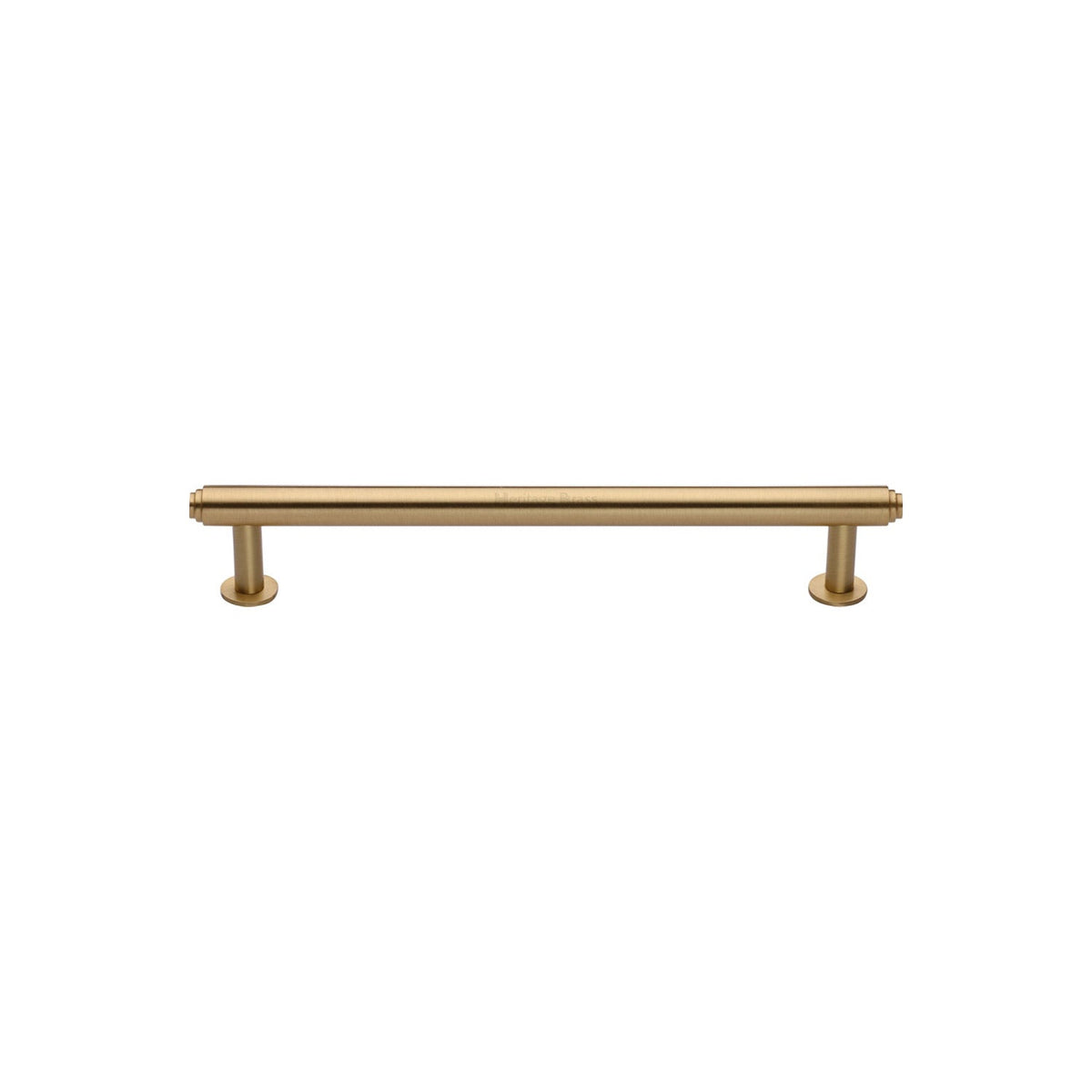 Step Cabinet Pull Handle with Rose by M Marcus - Heritage Brass