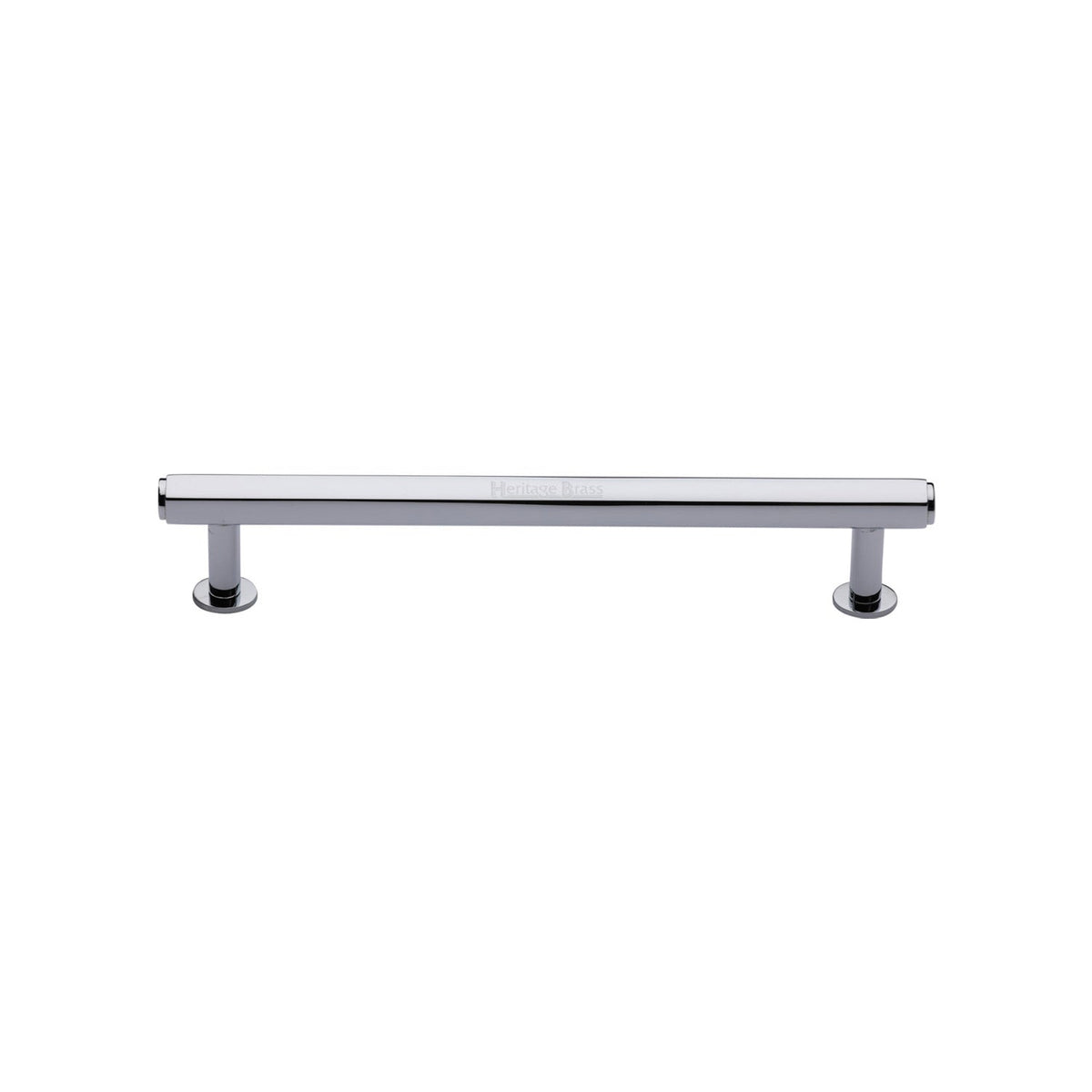 Hexagon Cabinet Pull Handle with Rose by M Marcus - Heritage Brass