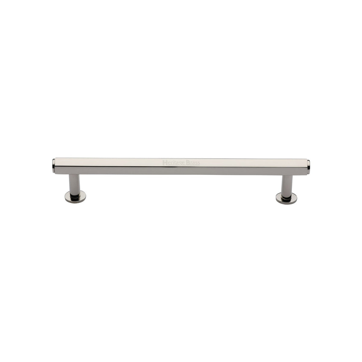 Hexagon Cabinet Pull Handle with Rose by M Marcus - Heritage Brass