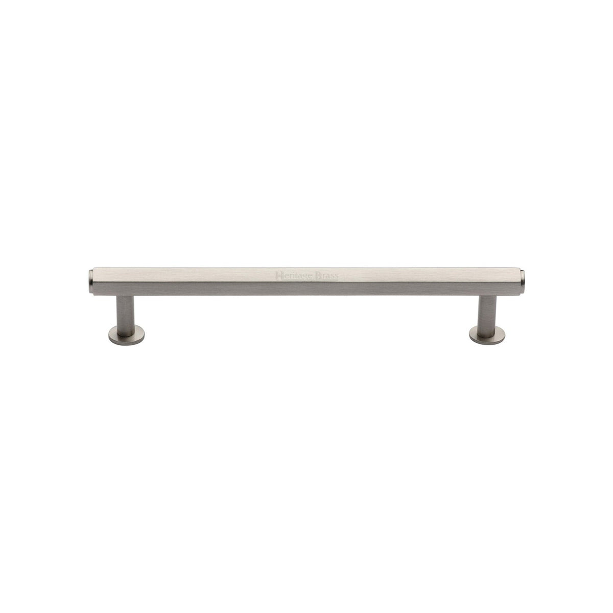 Hexagon Cabinet Pull Handle with Rose by M Marcus - Heritage Brass