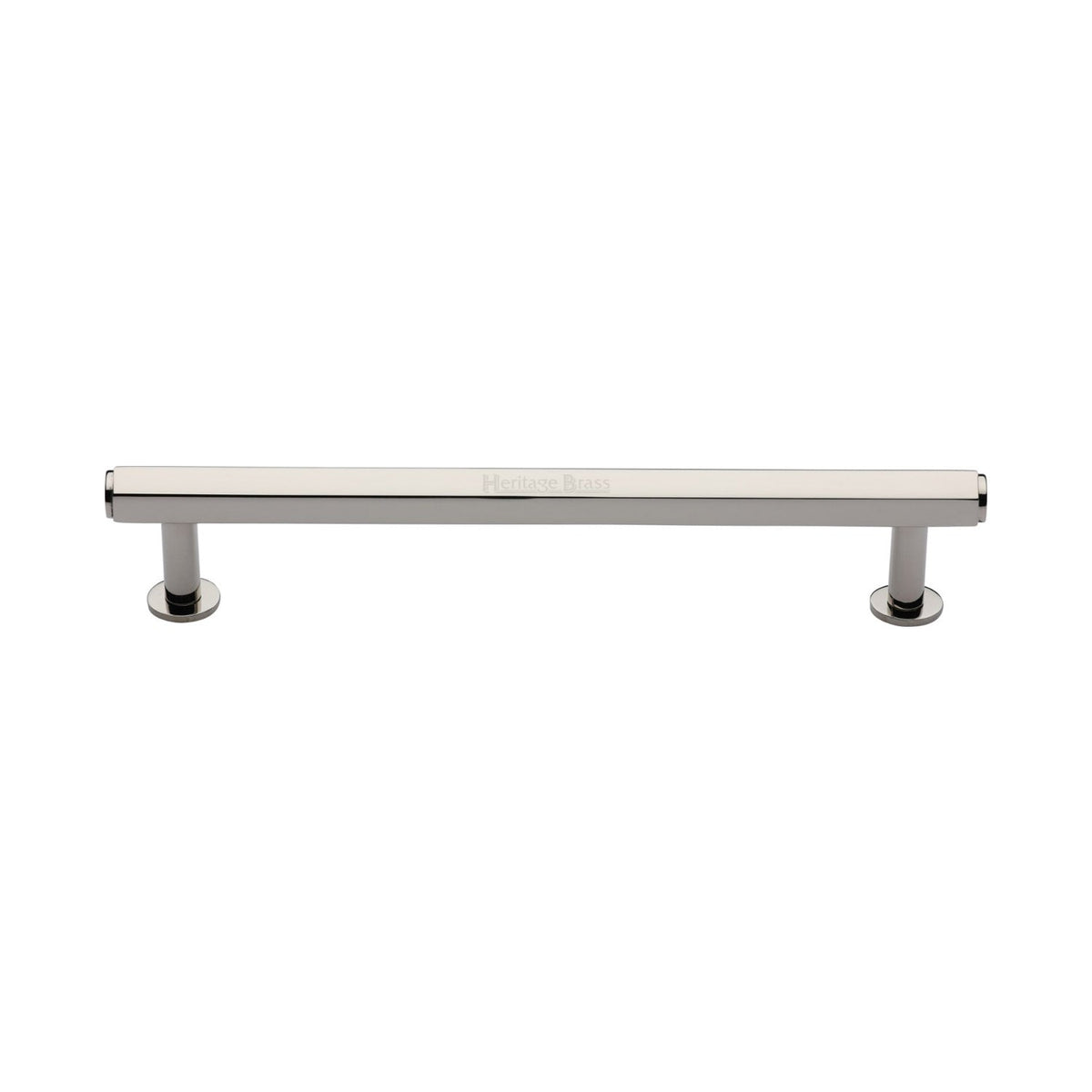 Hexagon Cabinet Pull Handle with Rose by M Marcus - Heritage Brass