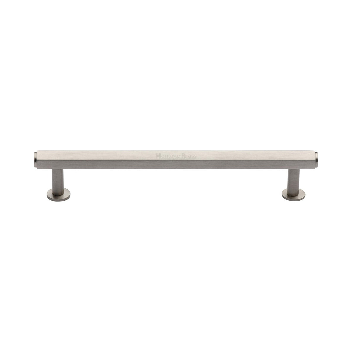Hexagon Cabinet Pull Handle with Rose by M Marcus - Heritage Brass