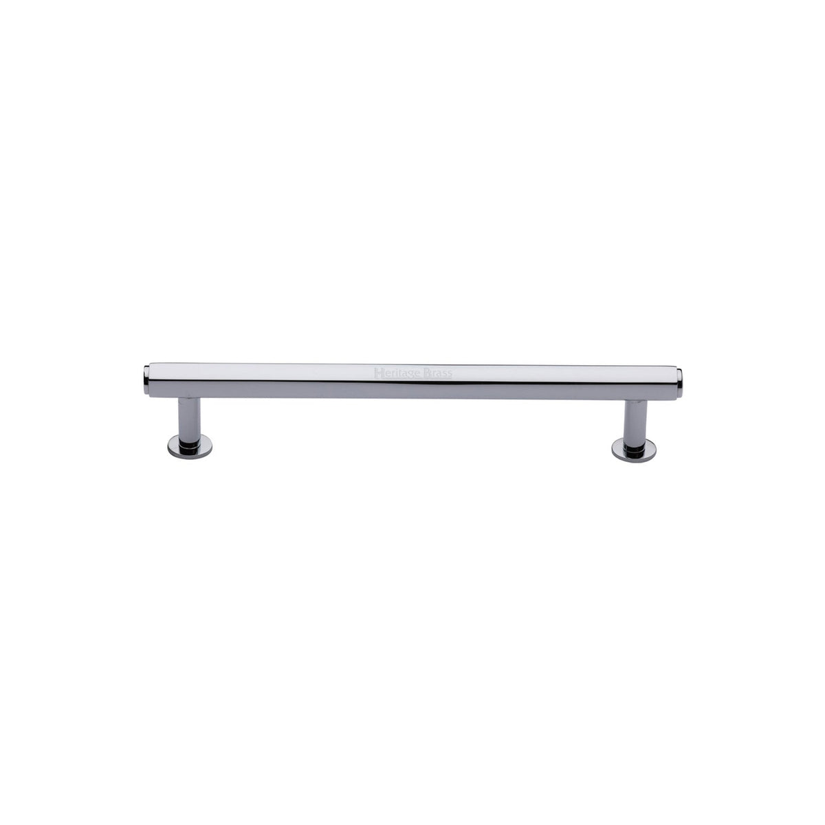 Hexagon Cabinet Pull Handle with Rose by M Marcus - Heritage Brass