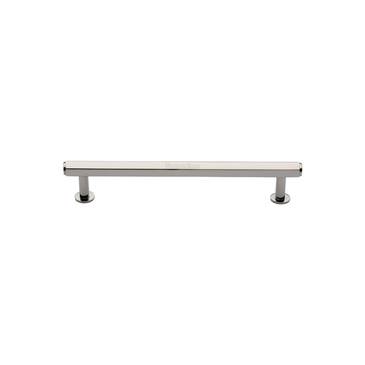 Hexagon Cabinet Pull Handle with Rose by M Marcus - Heritage Brass