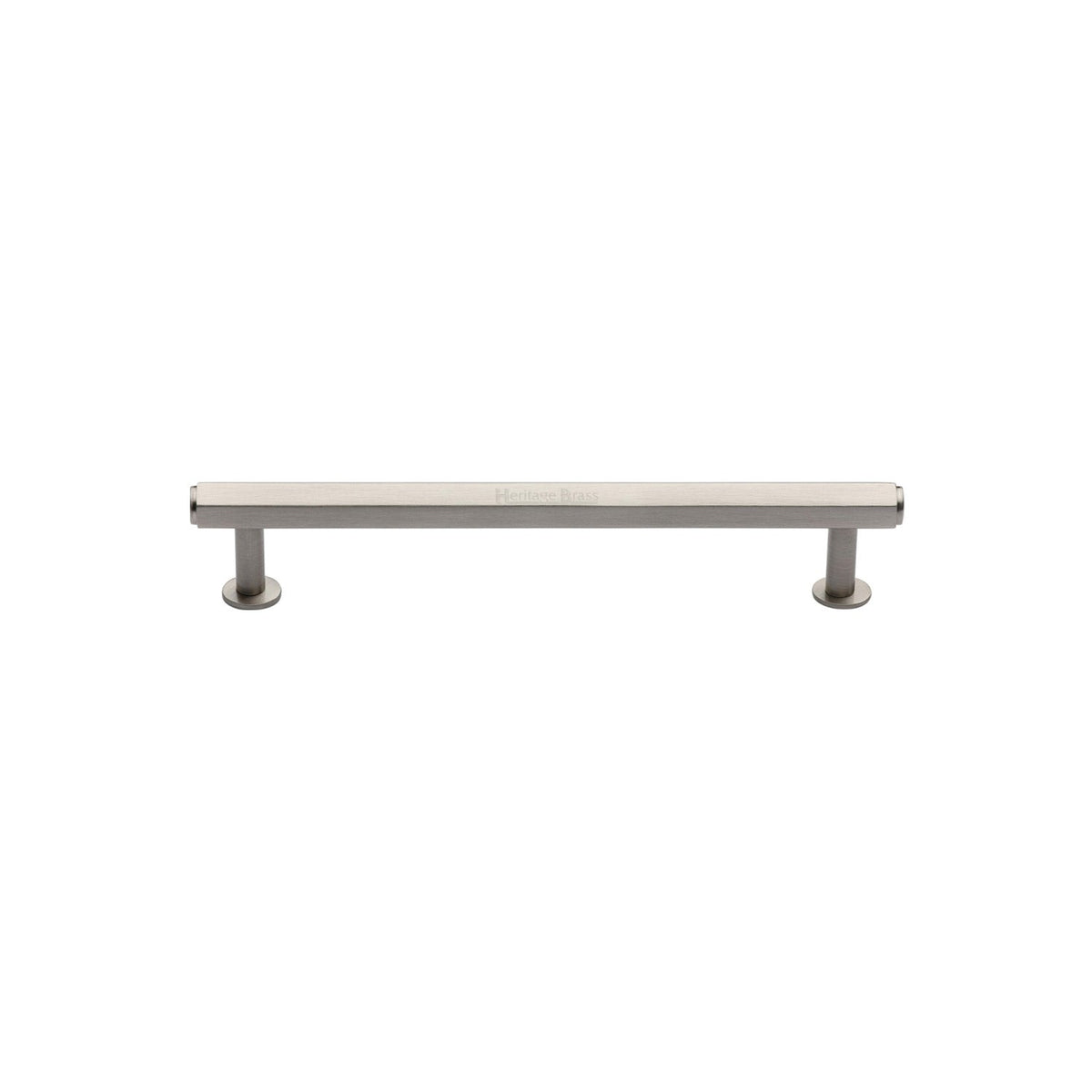 Hexagon Cabinet Pull Handle with Rose by M Marcus - Heritage Brass