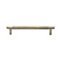 Partial Knurled Cabinet Pull Handle by M Marcus - Heritage Brass