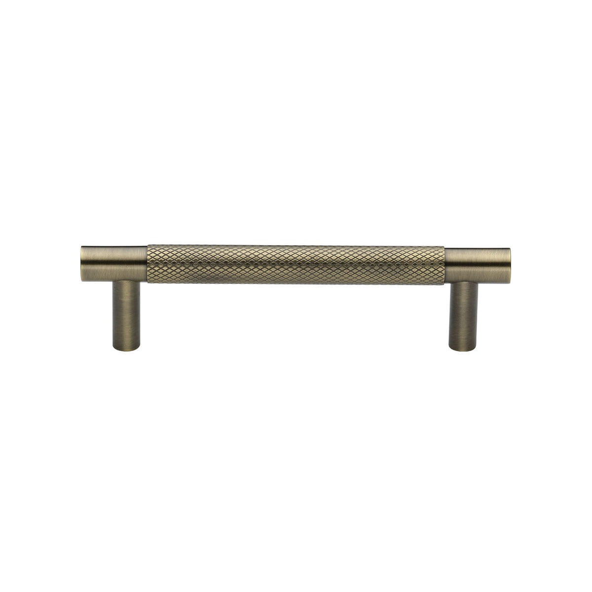 Partial Knurled Cabinet Pull Handle by M Marcus - Heritage Brass