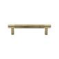 Partial Knurled Cabinet Pull Handle by M Marcus - Heritage Brass