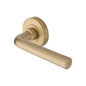 Octave Door Handle on Round Rose by M Marcus - Heritage Brass