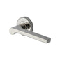 Metro Mid Century Door Handle on Round Rose by M Marcus - Heritage Brass