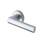 Poseidon Door Handle on Round Rose by M Marcus - Heritage Brass