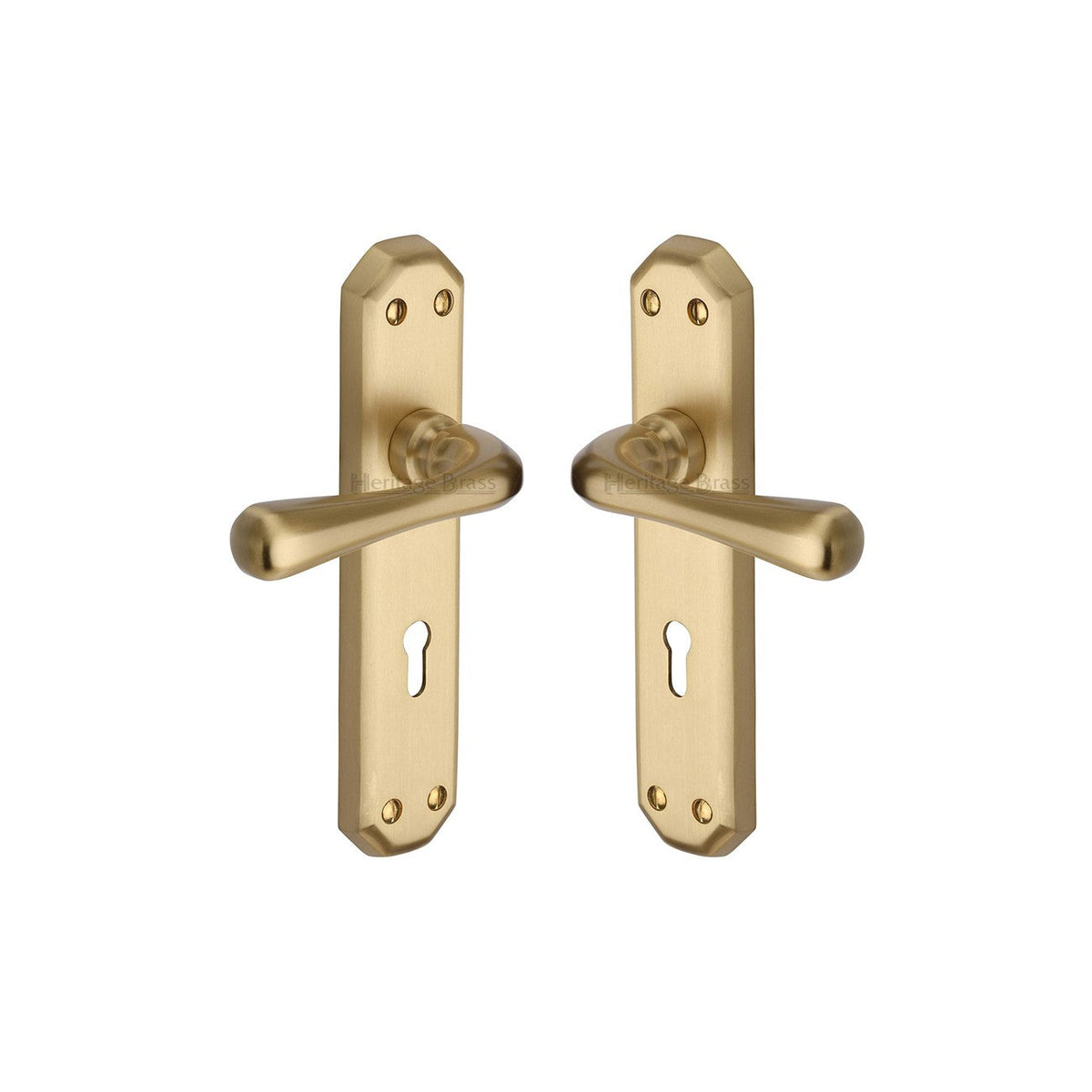 Charlbury Door Handle on Plate by M Marcus - Heritage Brass