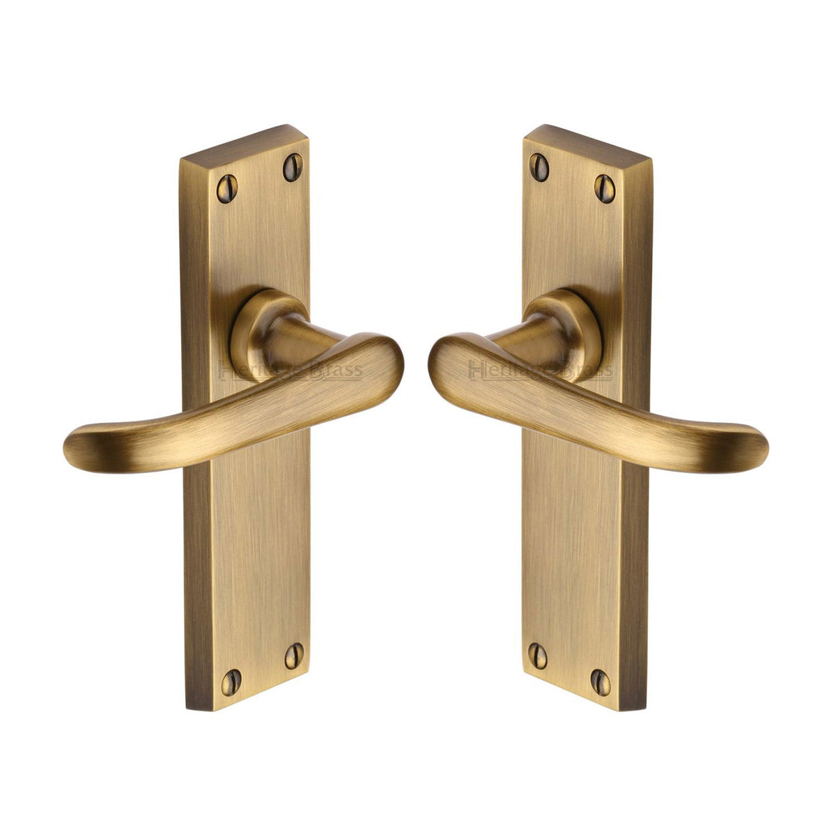 Windsor Door Handle on Plate by M Marcus - Heritage Brass