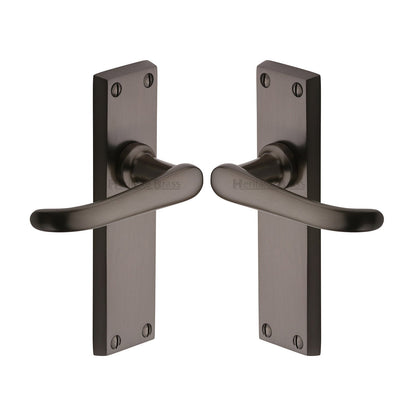 Windsor Door Handle on Plate by M Marcus - Heritage Brass