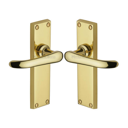Windsor Door Handle on Plate by M Marcus - Heritage Brass