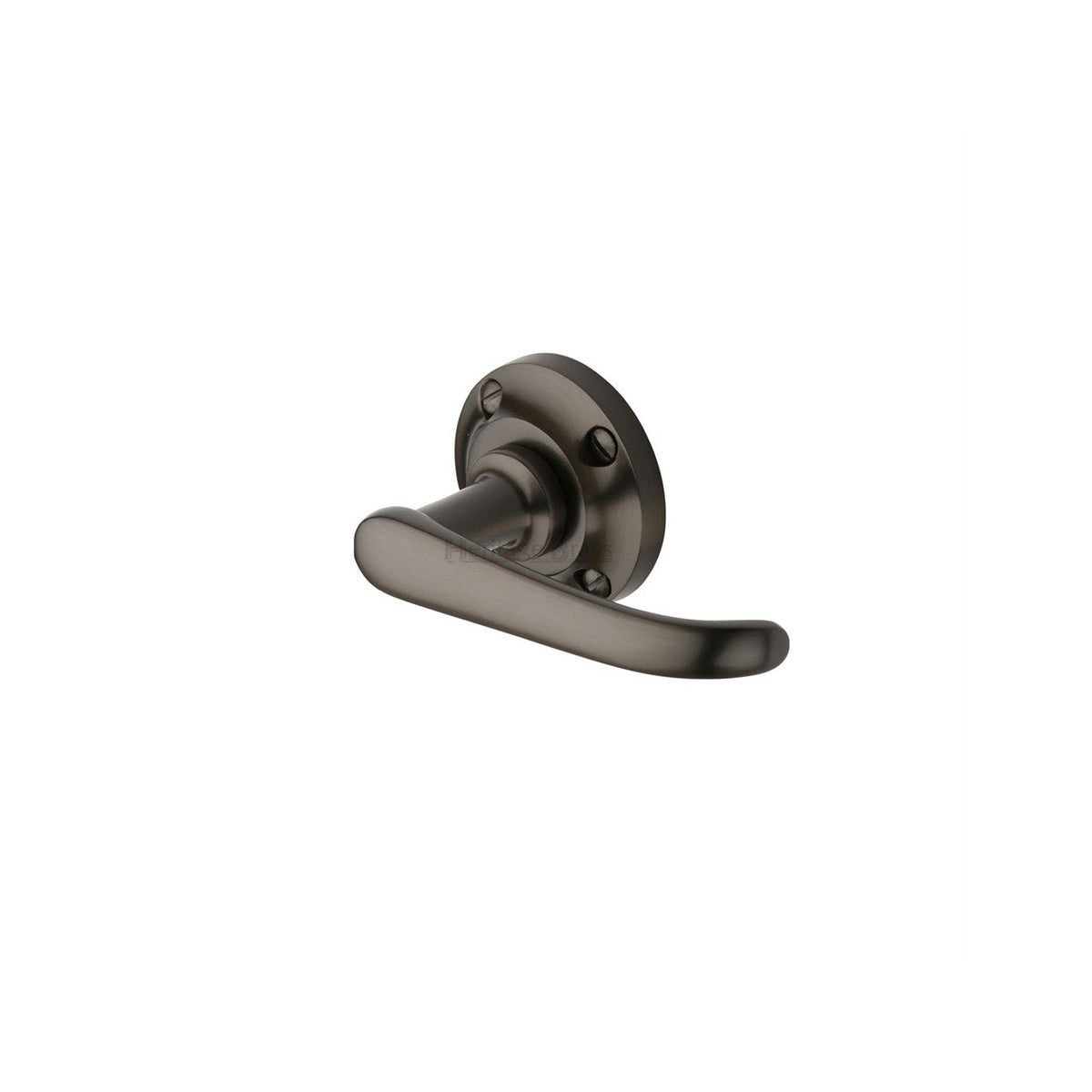 Windsor Door Handle on Round Rose by M Marcus - Heritage Brass