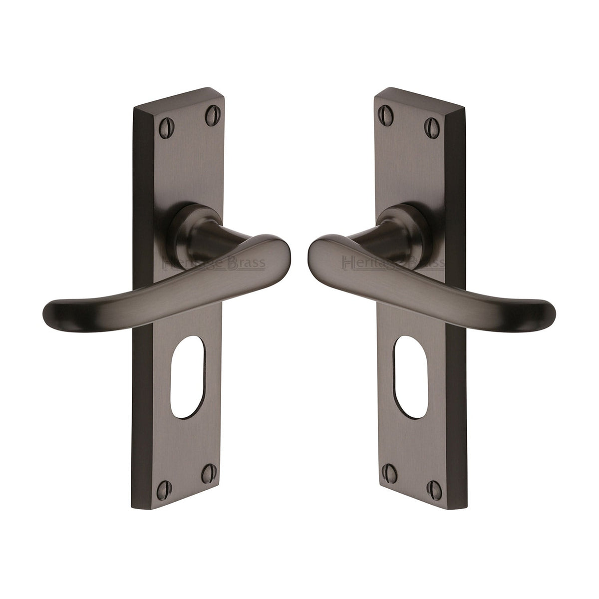 Windsor Door Handle on Plate by M Marcus - Heritage Brass