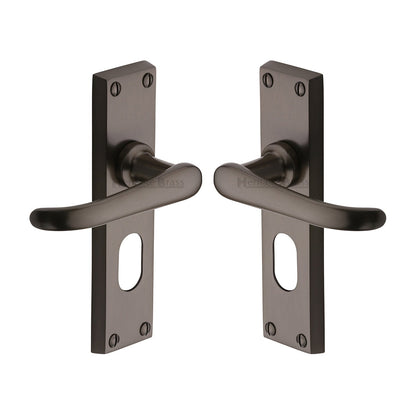 Windsor Door Handle on Plate by M Marcus - Heritage Brass