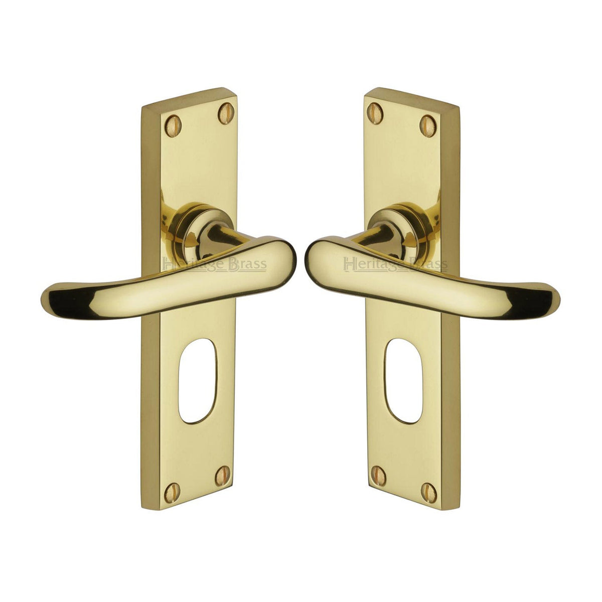 Windsor Door Handle on Plate by M Marcus - Heritage Brass
