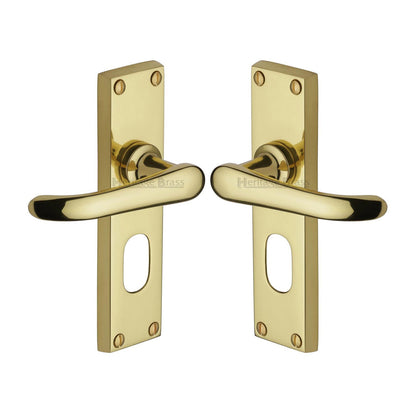 Windsor Door Handle on Plate by M Marcus - Heritage Brass
