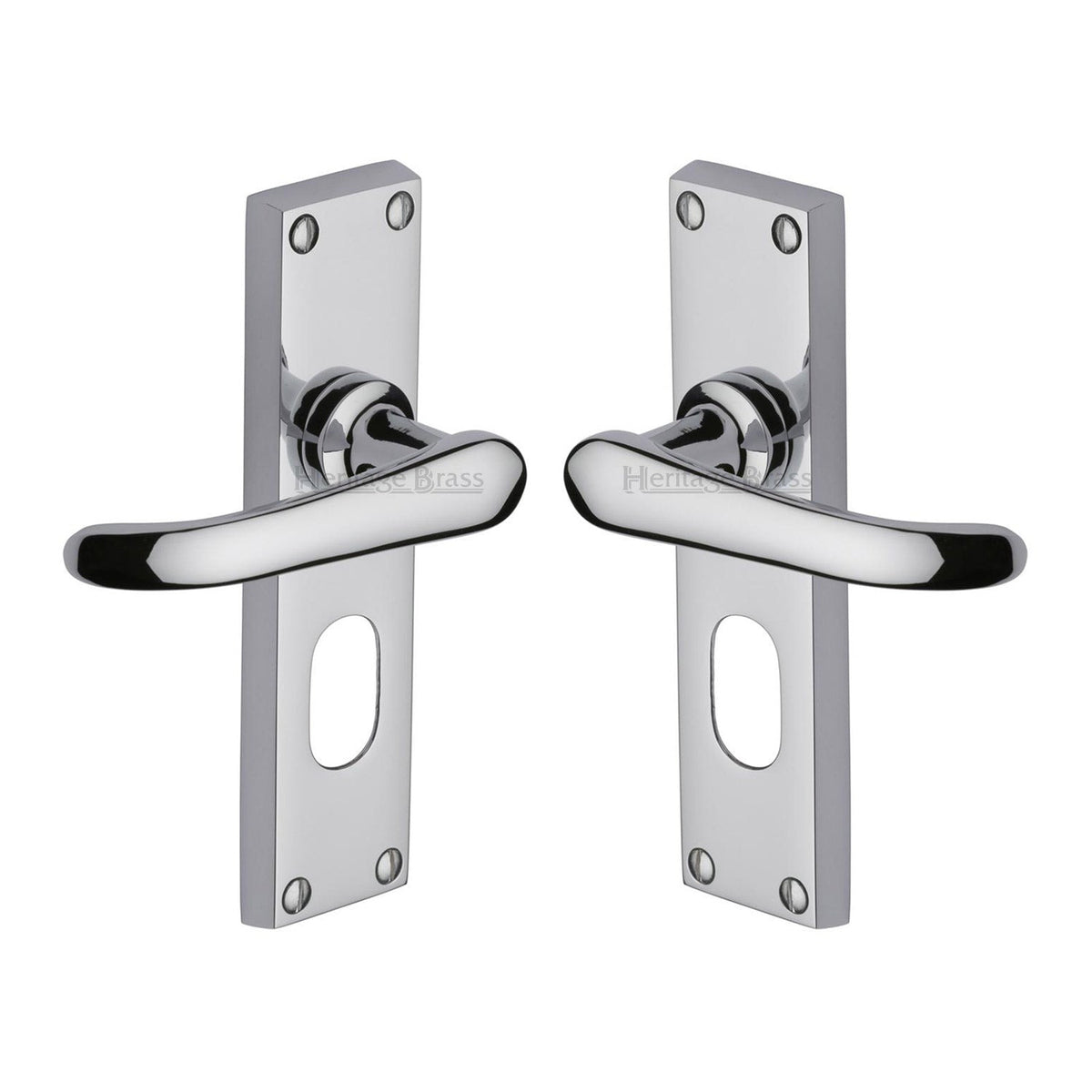 Windsor Door Handle on Plate by M Marcus - Heritage Brass