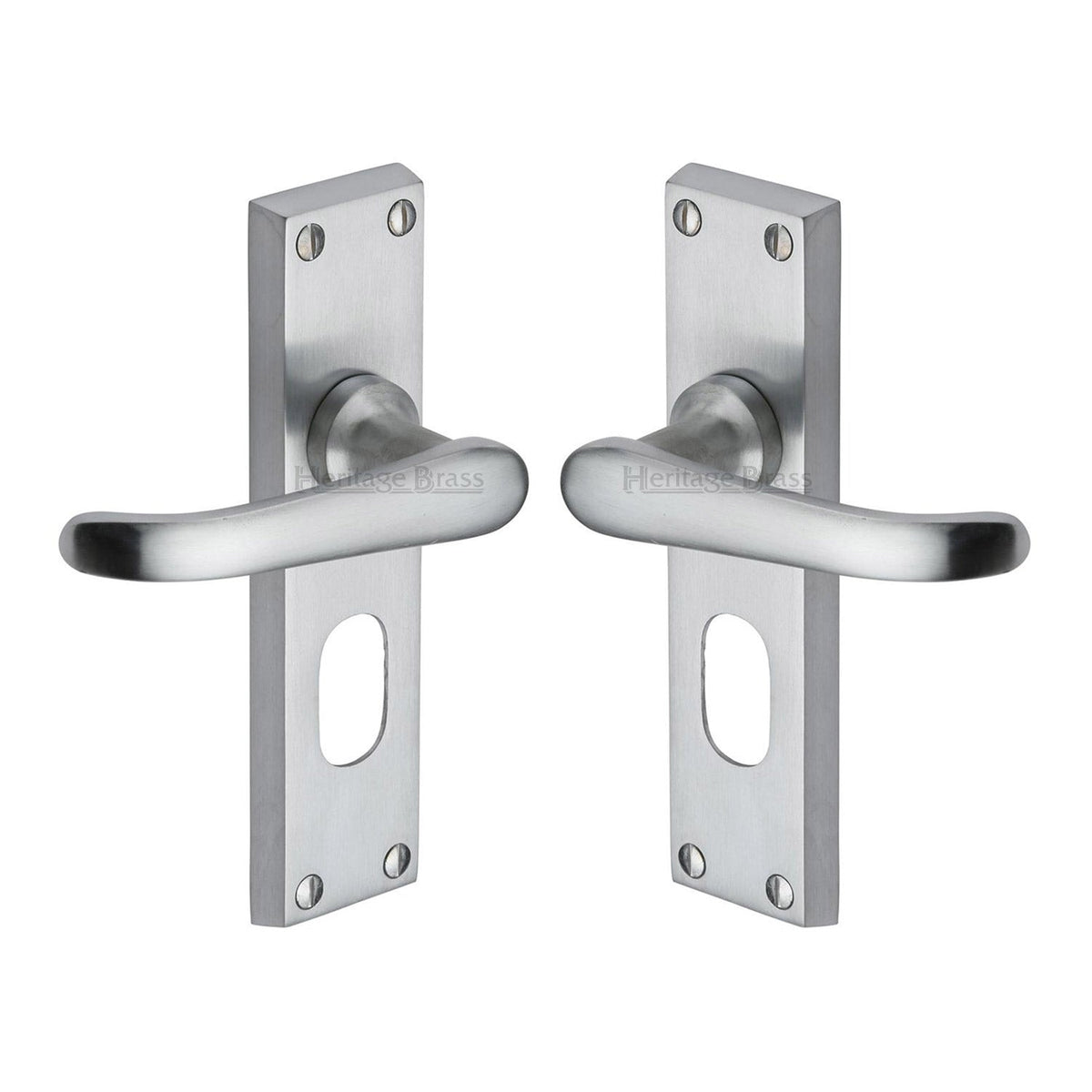 Windsor Door Handle on Plate by M Marcus - Heritage Brass