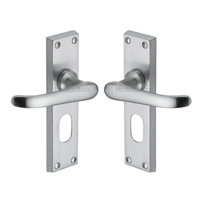 Windsor Door Handle on Plate by M Marcus - Heritage Brass