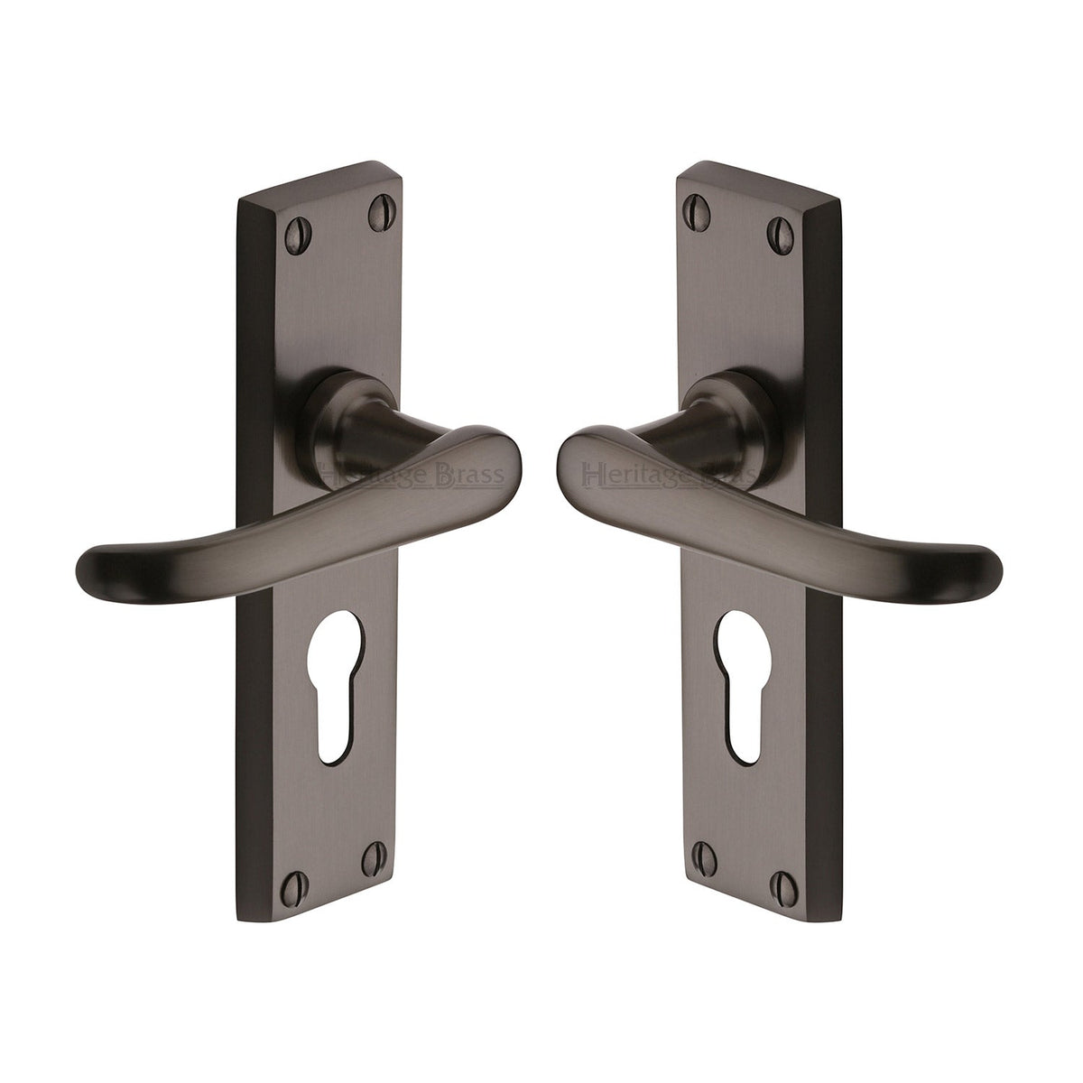 Windsor Door Handle on Plate by M Marcus - Heritage Brass
