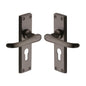 Windsor Door Handle on Plate by M Marcus - Heritage Brass