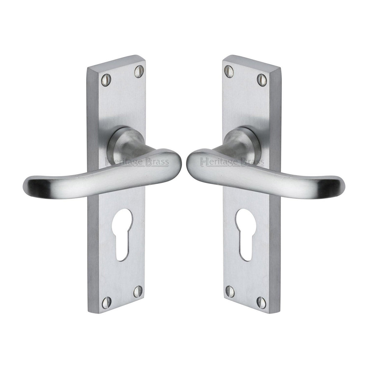 Windsor Door Handle on Plate by M Marcus - Heritage Brass