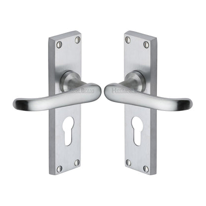 Windsor Door Handle on Plate by M Marcus - Heritage Brass