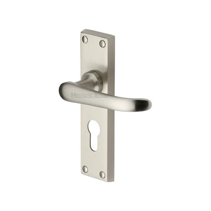 Windsor Door Handle on Plate by M Marcus - Heritage Brass