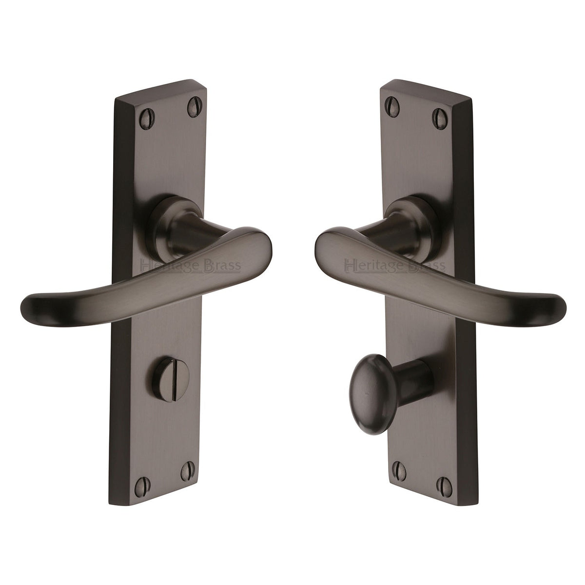 Windsor Door Handle on Plate by M Marcus - Heritage Brass