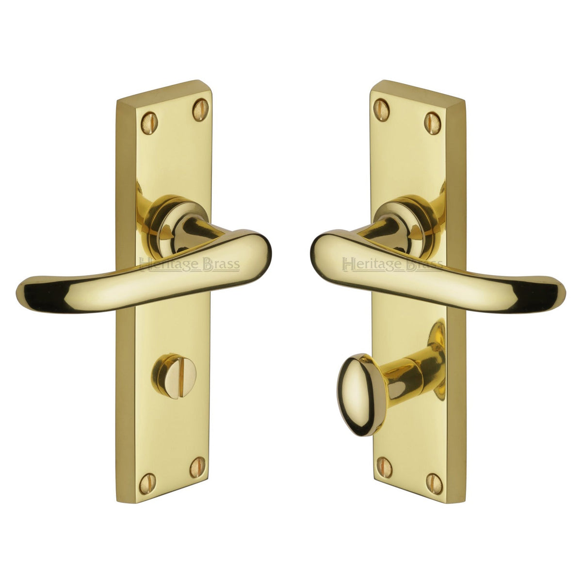Windsor Door Handle on Plate by M Marcus - Heritage Brass