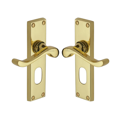 Bedford Door Handle on Plate by M Marcus - Heritage Brass