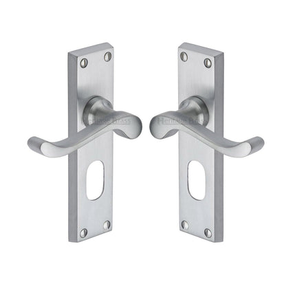 Bedford Door Handle on Plate by M Marcus - Heritage Brass