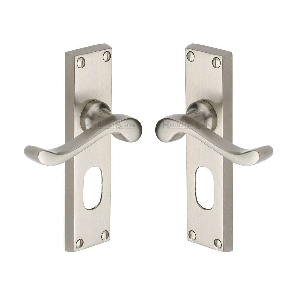 Bedford Door Handle on Plate by M Marcus - Heritage Brass