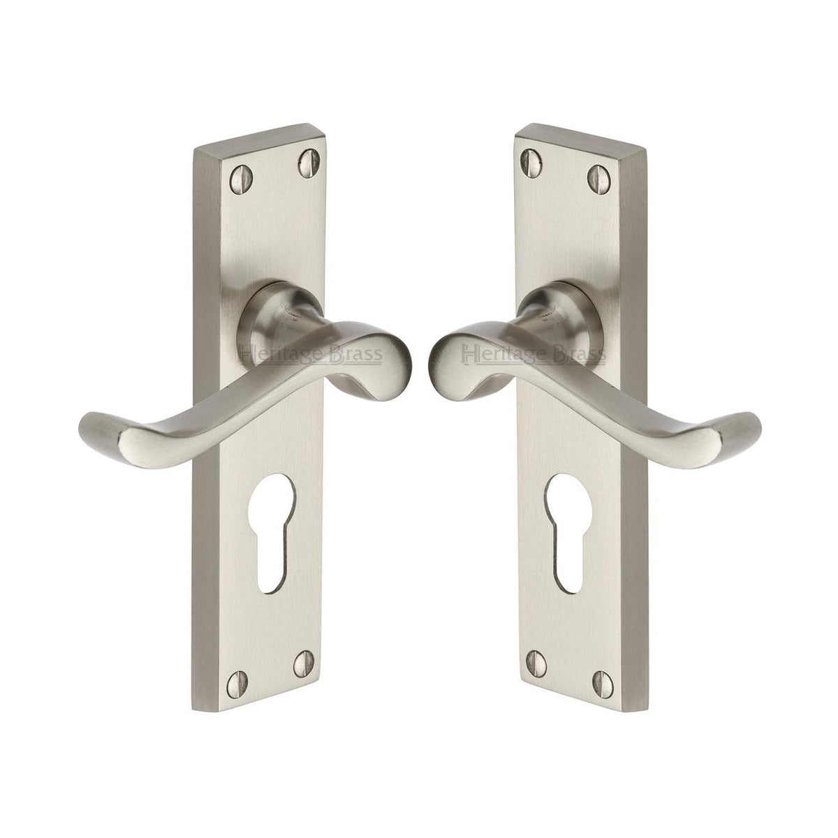 Bedford Door Handle on Plate by M Marcus - Heritage Brass